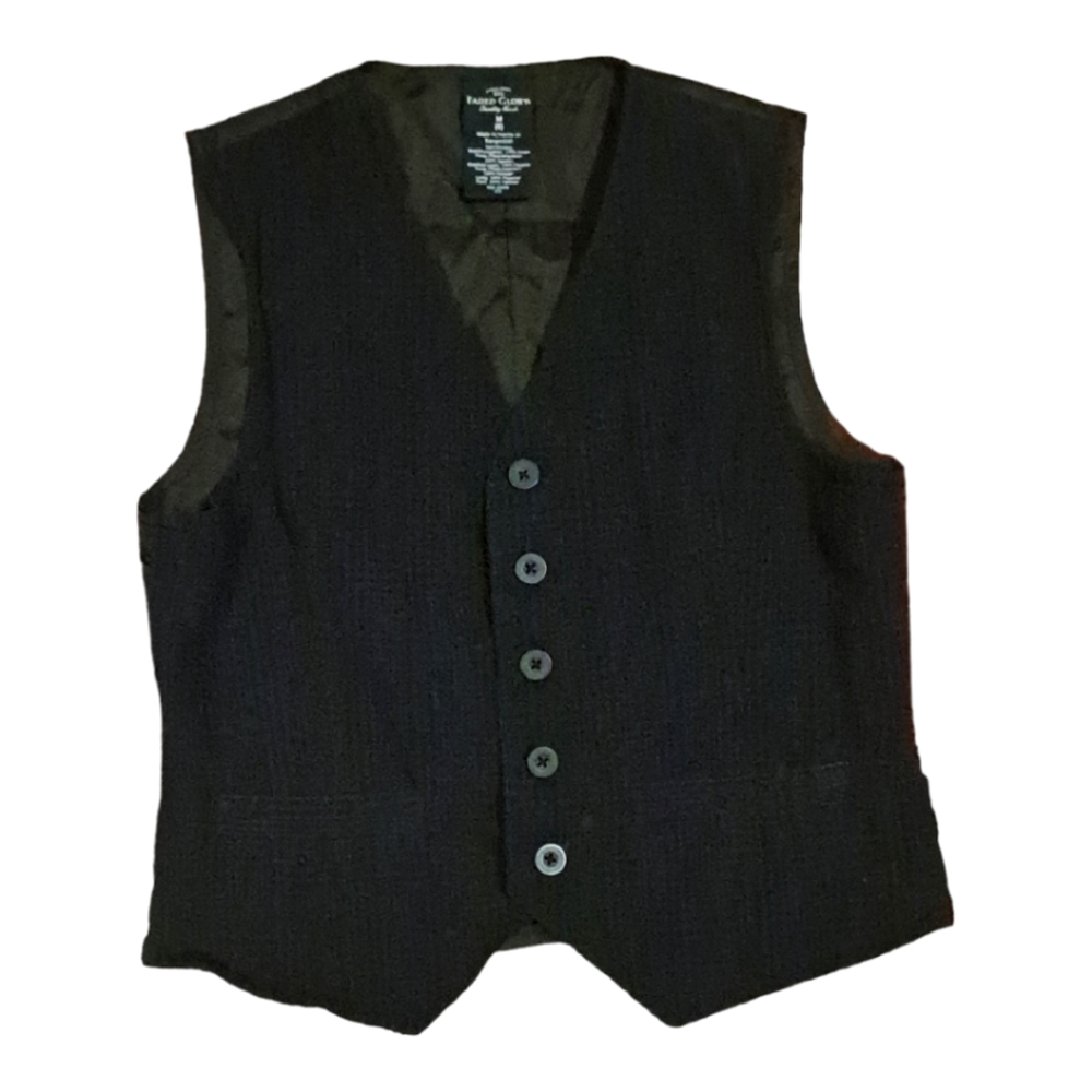 Tuxedo vest navy blue and black boys size 8